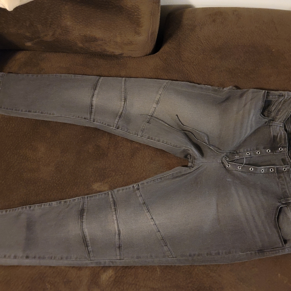 3x Fashion nova grey denim jeans